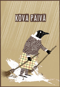 Kova päivä. <em>Tilauskoodi: silityskuva-2. Koko: 10 x 14 cm</em>